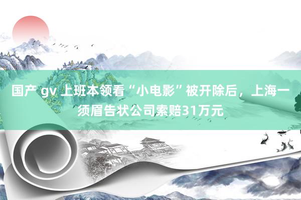 国产 gv 上班本领看“小电影”被开除后，上海一须眉告状公司索赔31万元