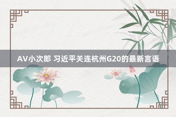 AV小次郎 习近平关连杭州G20的最新言语